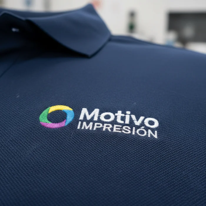 Detalle de personalización en ropa laboral profesional