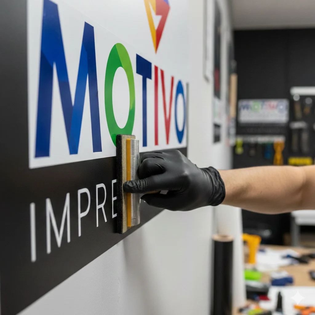 Proceso de rotulación profesional con vinilos de calidad y acabados duraderos